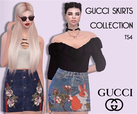 gucci black skirt|gucci skirt sims 4.